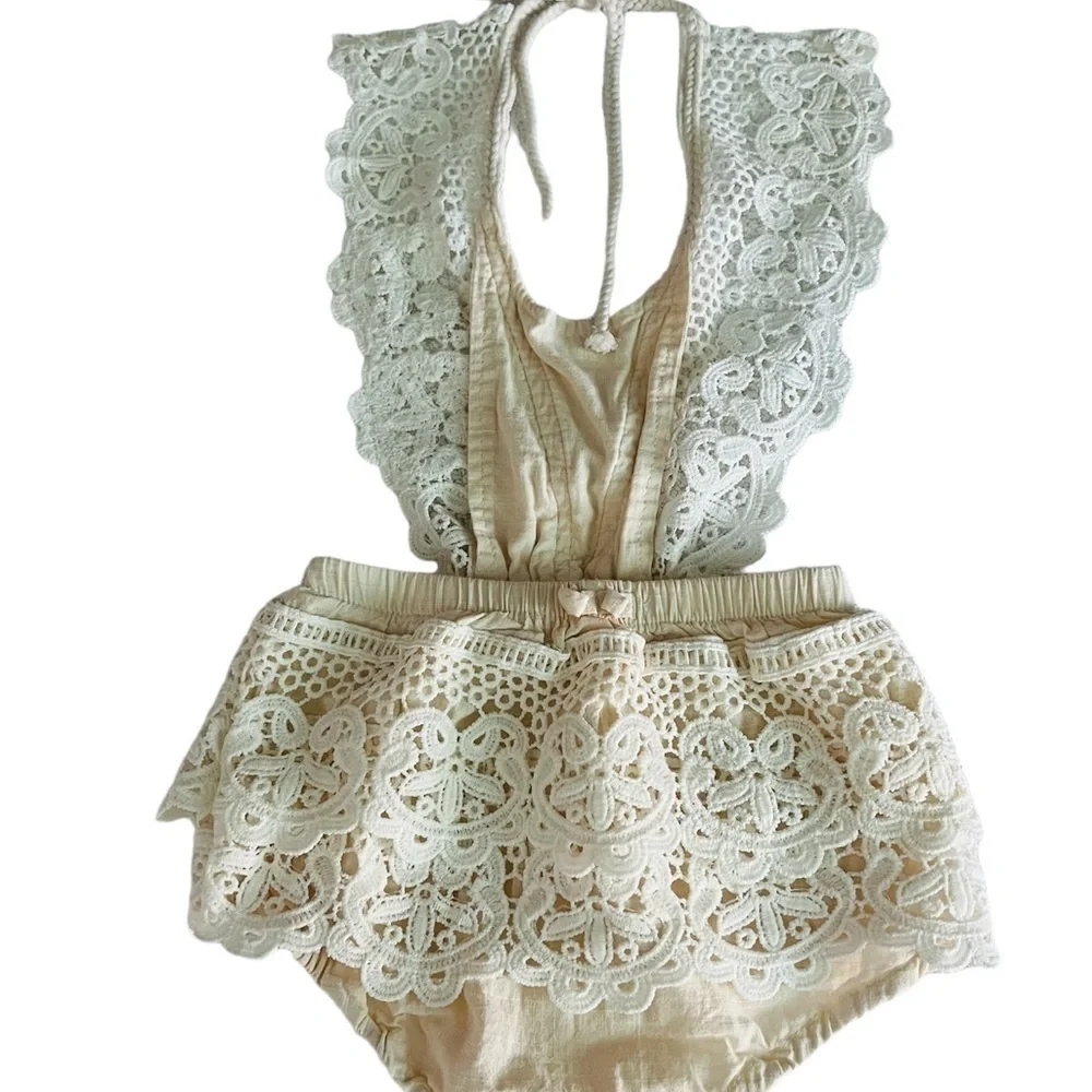 HOPSCOTCH BABY GIRL CUTE LACE ONSIE SIZE 18 MONTHS